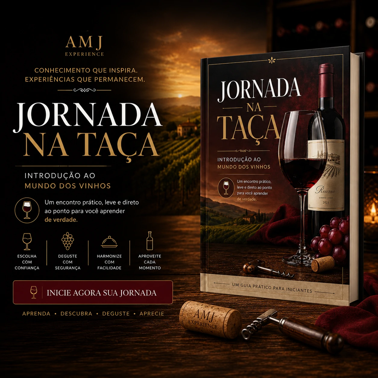Capa e mockup do ebook Jornada na Taça, da AMJ Experience